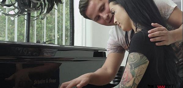  Axxxteca Jack Escobar has the oportunity to have delicious body of Katrina Jade as a Piano student, then gets a hard fuck from her!!